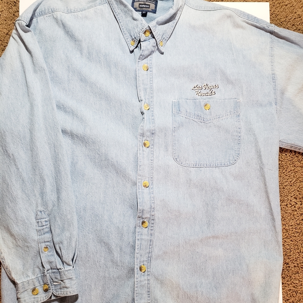 Las Vegas Nevada Denim Button-up